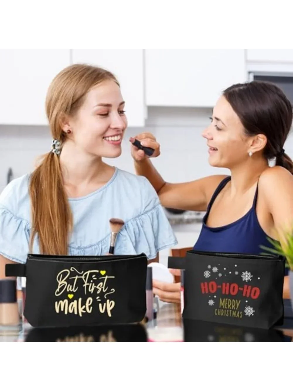 60 Pcs Canvas Makeup Bags Set, Black, 9.8